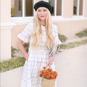 Dresses - Plaid Midi Dress In S-M-L Dresses - Plaid Midi Dress In S-M-L